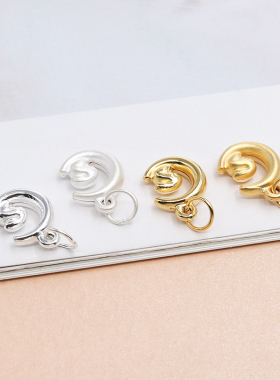 纯银中秋玉兔小挂坠本命兔