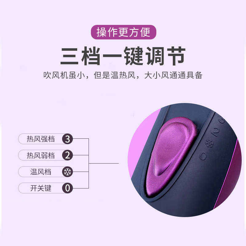 康夫电吹风机家用恒温不伤发低噪大风力速干可折叠便携吹风筒5110