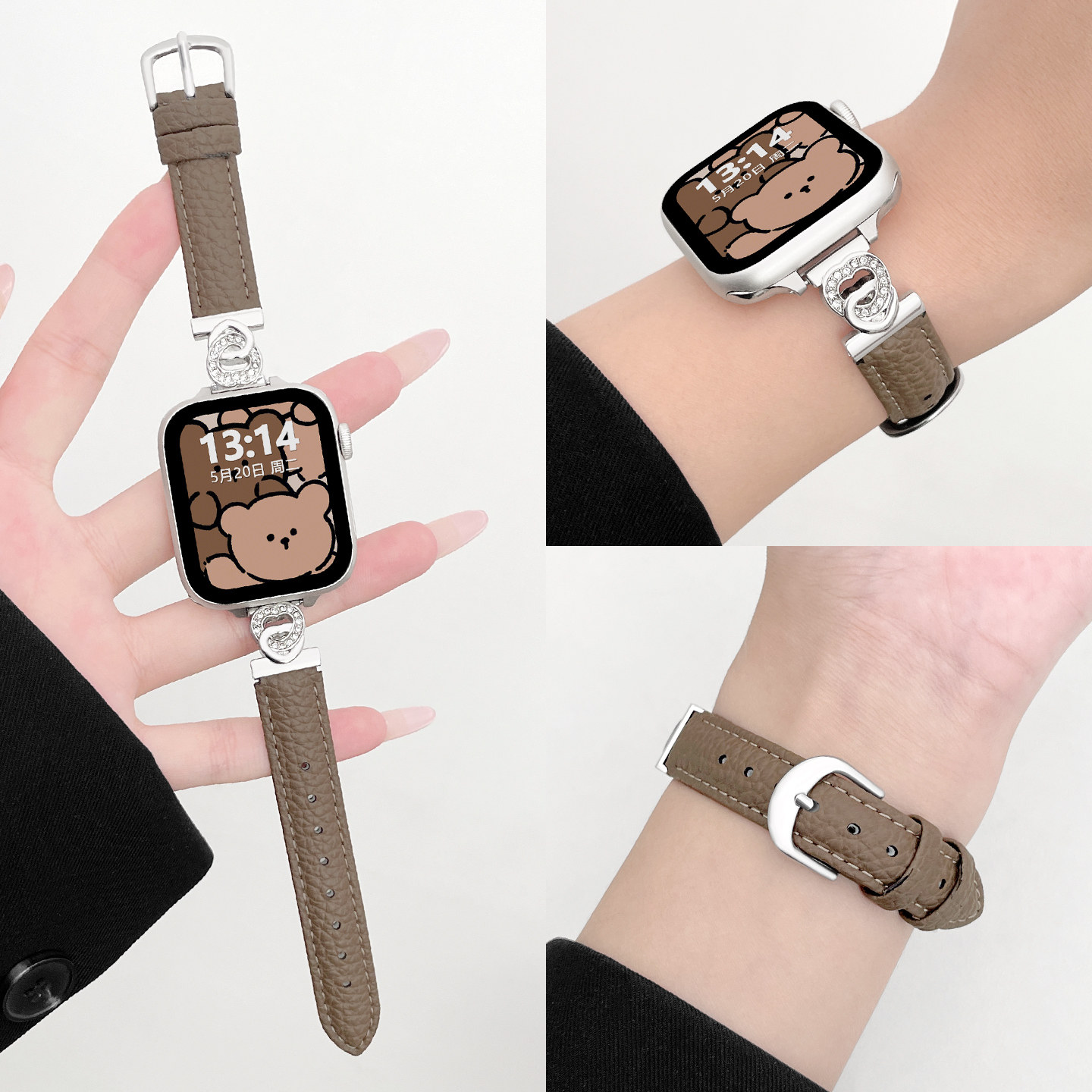 VIVO watch GT2 strap leather pebbled psnld