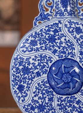 陶瓷摆件中式玄关家居装饰