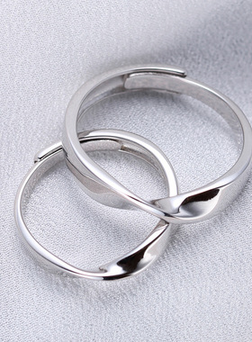 宝茉情侣S925莫比乌斯环情侣戒指