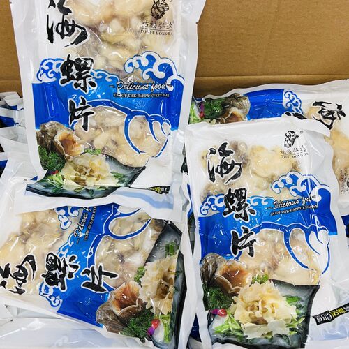 祐福弘达海螺片5包190g深海鲍螺片海螺肉香螺片葱油爆炒酒店半成 - 图0