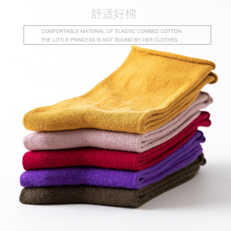 子女ins潮秋冬日系黑色街头中筒袜 韩怜短袜/打底袜/丝袜/美腿袜