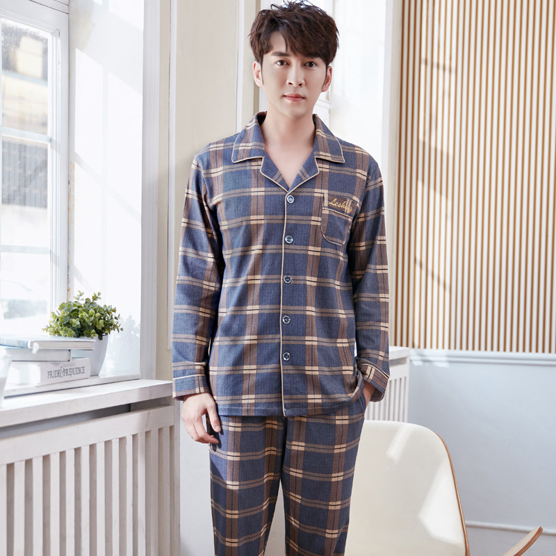 秋季家居服男士秋冬款长袖纯棉睡衣 亨黛睡衣/家居服套装