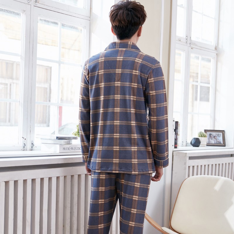 秋季家居服男士秋冬款长袖纯棉睡衣 亨黛睡衣/家居服套装