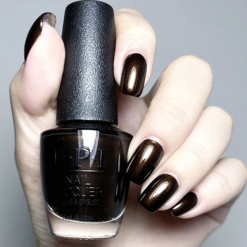 OPI正品秋冬新款指甲油band tease金属棕F026古铜金显白免烤持久 - 图1