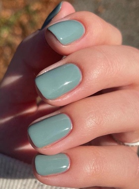 essie免烤显白指甲油灰绿色淡绿