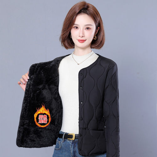 小棉袄女短款2025冬季新款时尚内胆棉衣外套加厚加绒羊羔绒修身服 - 图3