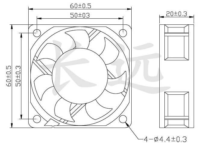 YM1206PKB1风扇 6020 12V 0.18A 6厘米 电源 机柜 变频器风扇 - 图2