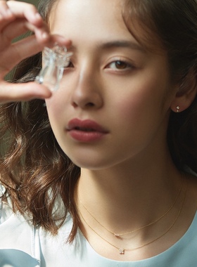 Ordi小巧三颗钻联排迷你项链夜空星光小吊坠锁骨链s925银