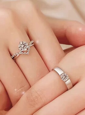 DR钻戒为爱情侣对戒皇冠戒指