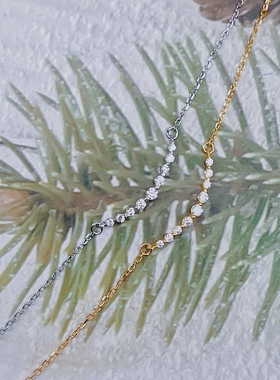 Ordi微笑钻石项链女2025新款ins简约小众设计感锁骨链