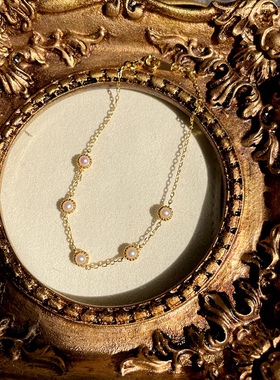 Ordi秋季新款天然五颗淡水珍珠手链梦想成真系列天然石手串