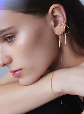 Ordi 轻奢满钻一字横条手链枝形吊灯链条闪钻联排s925手链