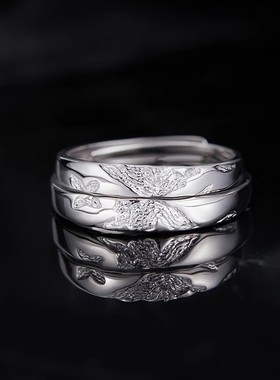 DR山屿蝶蝴蝶情侣戒指男女