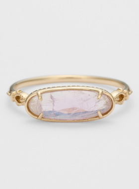 日系圣诞限定925银戒指  神秘极光森林 天然拉长石紫水晶套装戒指