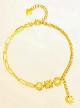 小蛮腰女手链越南沙金细链子