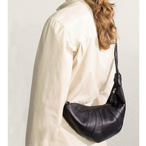 Horn bag Gloriel Bag of Sheep Leather Bag small crowdsourced Lazy Dumplings Bag 2023 Autumn Winter New Girl with Leather Diagonal Satchel Bag