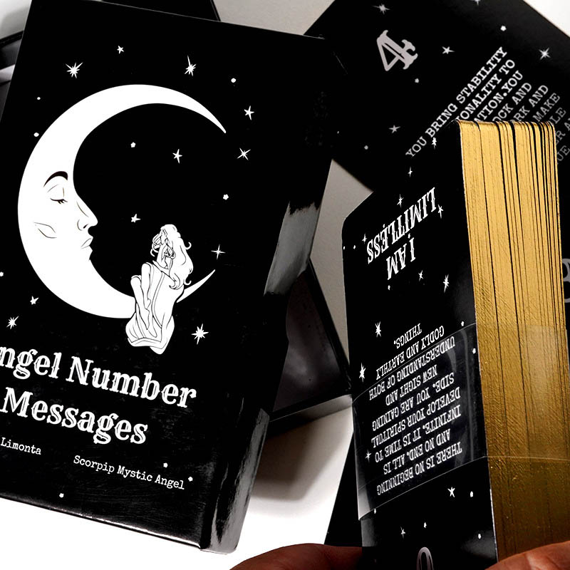 12*7cm天地盖盒装天使数字信息Angel number message英文卡牌游戏 - 图2