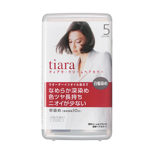 江浙沪包邮现货日本资生堂tiara10分钟速染遮白发染发剂染发膏6色 - 图1