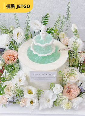 许愿池蛋糕配件丘比特小天使装饰