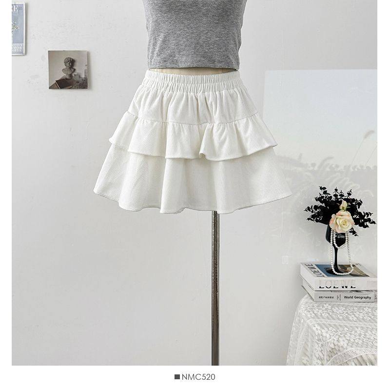 黑色灯芯绒蛋糕半身裙女2026新款春秋高腰显瘦小个子a字蓬蓬短裙,淘宝优惠券,粉丝福利购,淘宝优惠卷