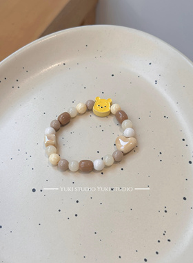 yukiio情侣合金维尼熊可爱原创