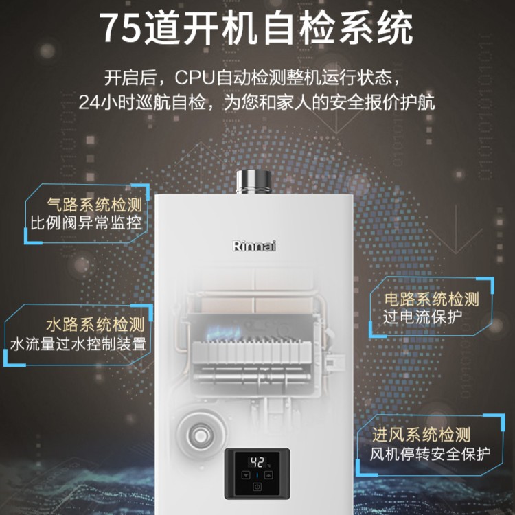 Rinnai/林内 JSQ31-GS41燃气热水器家用恒温天然气静音洗澡强排式 - 图3