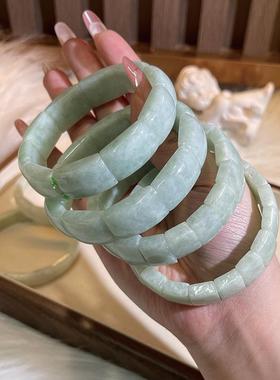 巧恩新中式复古天然玉石翡翠简约竹排手串步步高升男女款厂家直销