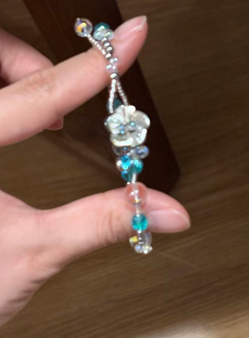 树与微风孔雀蓝花百搭手链