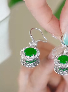 毛衣链绿色小圆盘吊坠竹节项链女