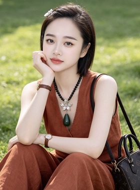 新款给珍珠项链女款轻奢小众设计感高级锁骨链百搭毛衣链配饰挂件