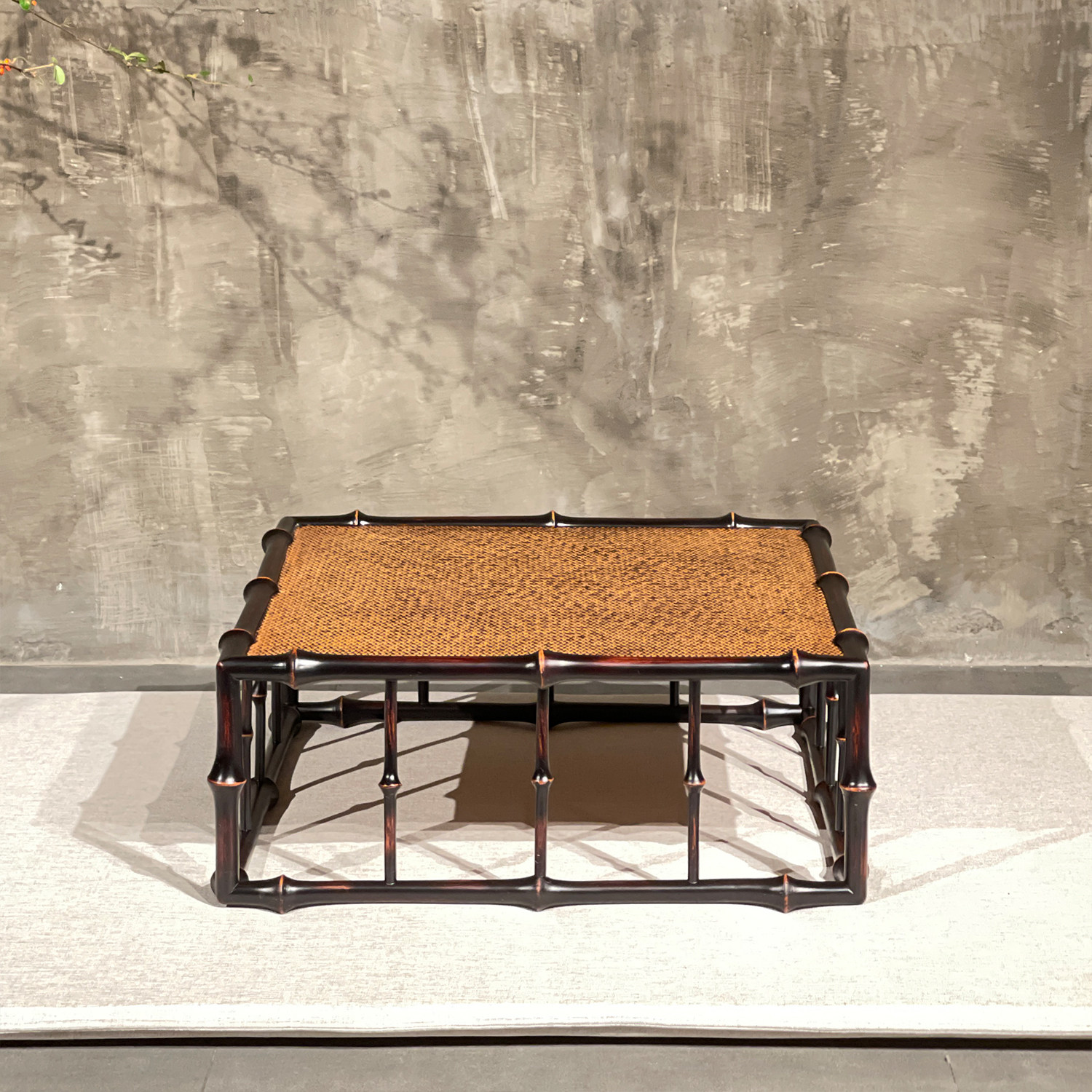 Bamboo old watch small tea table handmade bamboo antique small kang table