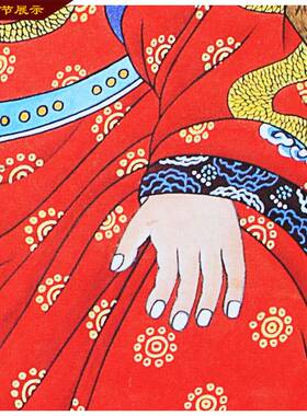 挂画五道将军神像装饰画 武道圣君佛像 居家供奉五道爷丝绸卷轴画