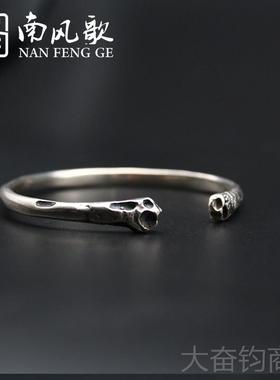 正品南风歌 原创计《肋骨》手镯 925纯银情侣生 学设男女