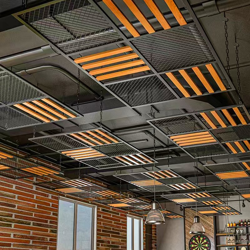 铁丝网定做菱形网格网片天花装饰铁网工业风铁丝网铁艺吊顶背景墙,淘宝优惠券,粉丝福利购,淘宝优惠卷