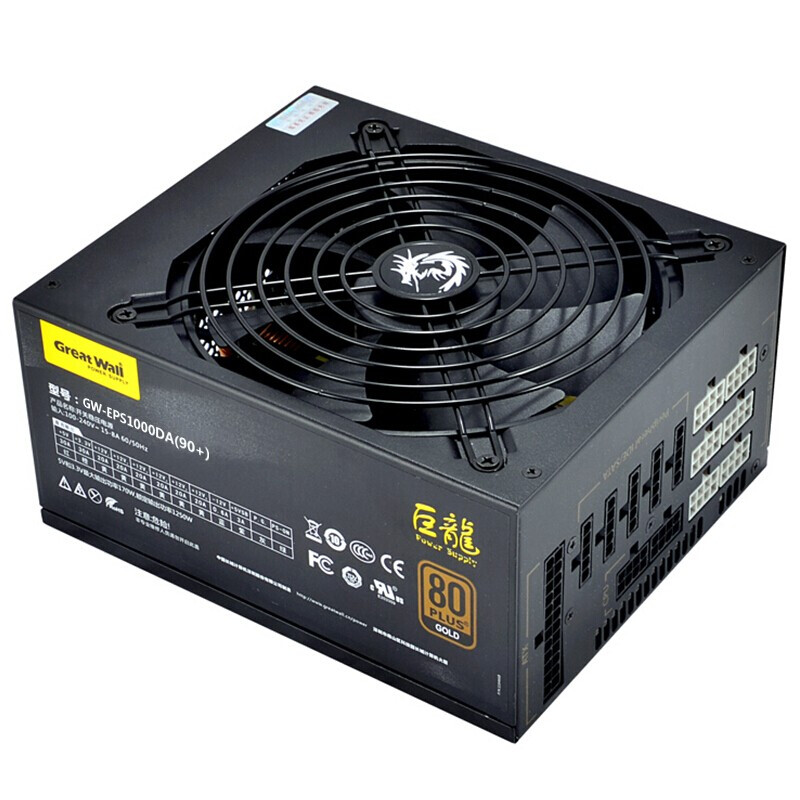 长城电源巨龙1000W 1250W金牌全模组电竞版台式机主机电脑电源 - 图0