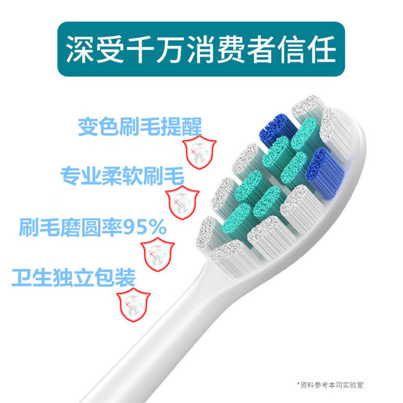 适配飞利浦电动牙刷头HX2471声波震动成人软毛替换刷头HX2461通用