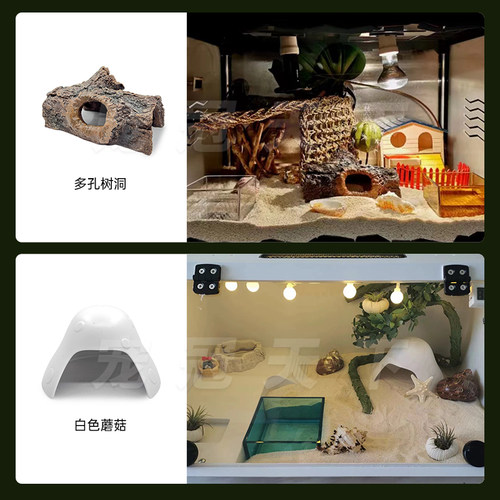 寄居蟹躲避屋守宫仓鼠蜥蜴爬宠树蛙乌龟陆龟屋子宠物塑料树脂小房 - 图2
