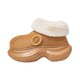 SHEGOTO Winter Small Waist Cotton Slippers Plush Women's Warm Bag and Cute Thick Sole Home and Outdoor Ins