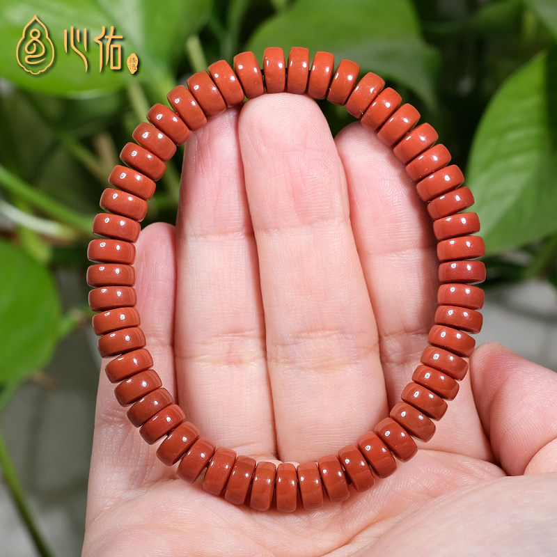 天然凉山柿子红南红手串隔片珠女款 正品川料满肉南红手链男款,淘宝优惠券,粉丝福利购,淘宝优惠卷