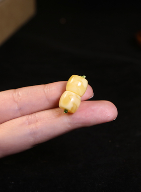 俄料蜜蜡金刚星月菩提百香籽桶珠