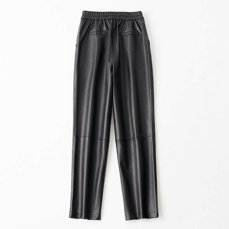 秋冬高新海宁皮草皮裤女腰宽松闲皮裤绵羊LFO皮款大休码直筒长裤,淘宝优惠券,粉丝福利购,淘宝优惠卷