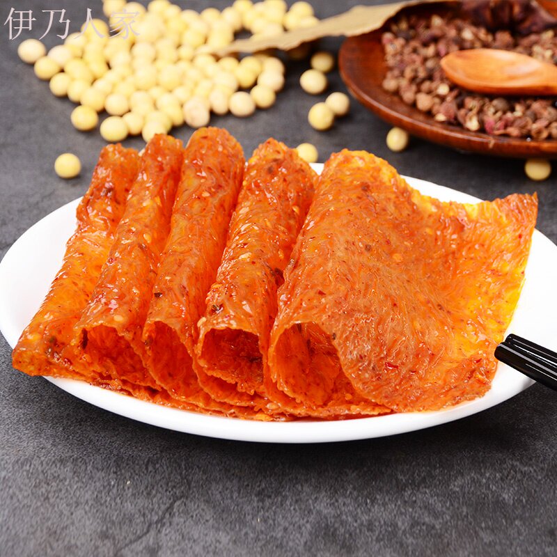 零食8090后老式大怀旧手撕麻辣豆皮 伊乃人家豆腐干
