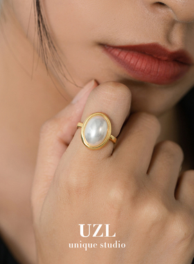 金色戒指轻奢时尚个性女