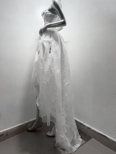 TDH Original White Gothic Dark Wedding Dress