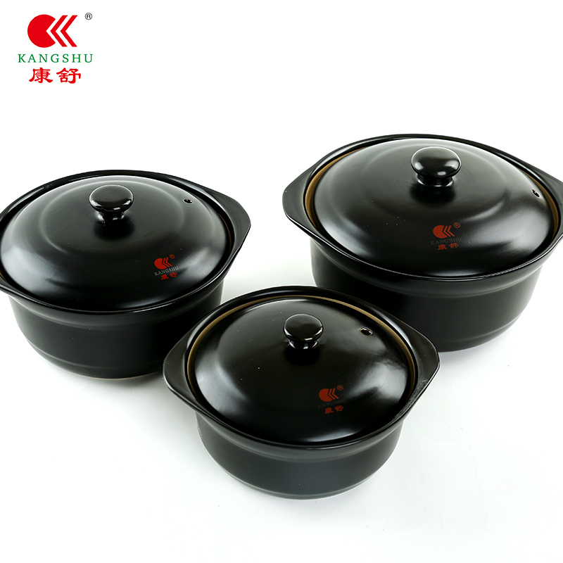 康舒陶瓷砂锅 石锅炖锅 黑色陶瓷家用煲汤沙锅 健康养生砂锅汤煲,淘宝优惠券,粉丝福利购,淘宝优惠卷