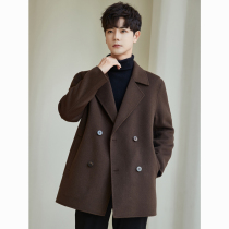 Double sided wool Son Short Style Big Clothes Men Casual Autumn Winter Non Cashmere Men Dress Superior Aniko Windsuit Jacket