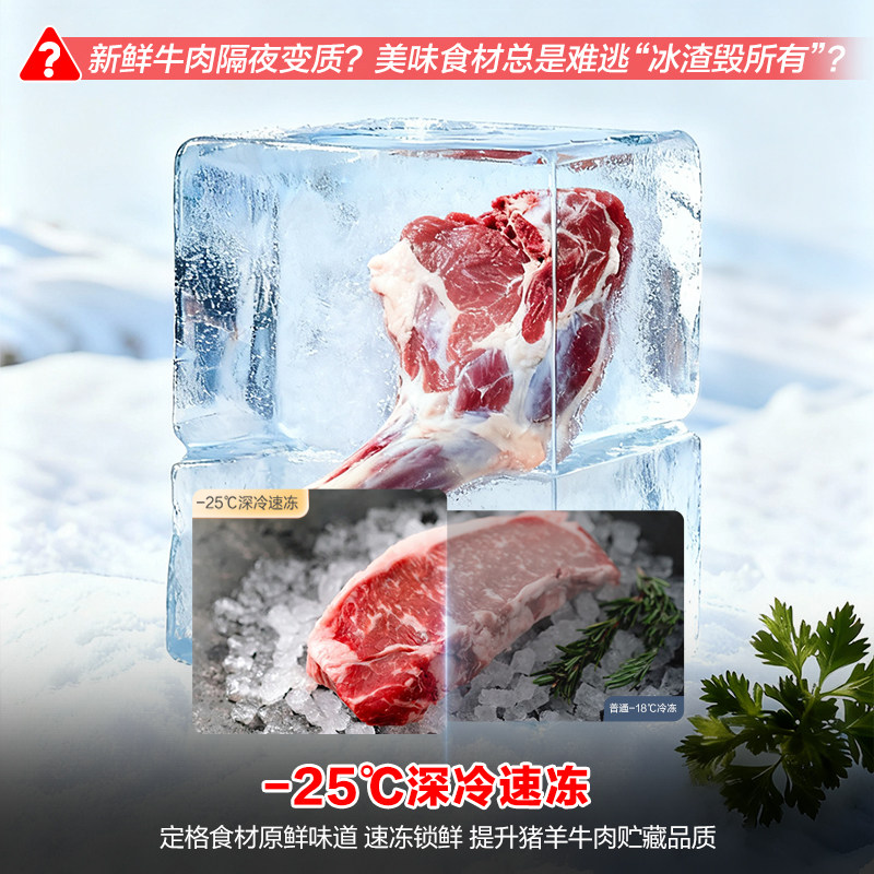 【新品】容声325L法式对开多门四门电冰箱小户型家用变频一级无霜