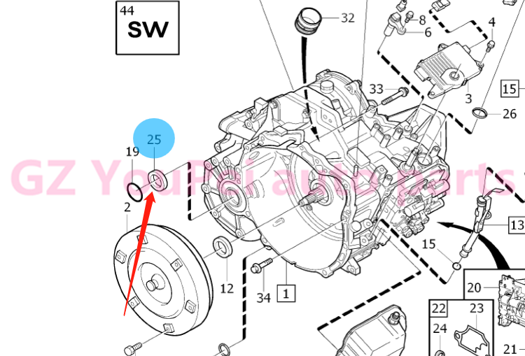 适用于沃尔沃XC90XC70C30C70V50V70S40S60S80L半轴油封密封圈波箱 - 图1